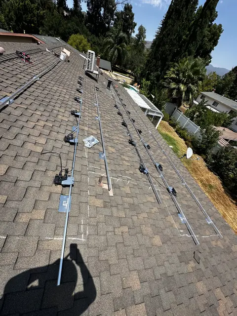 Completed residential solar project in Granada Hills, CA