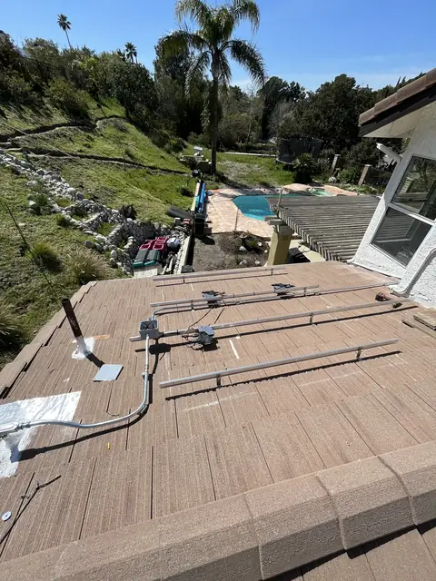 Finished rooftop solar panels on a Granada Hills home