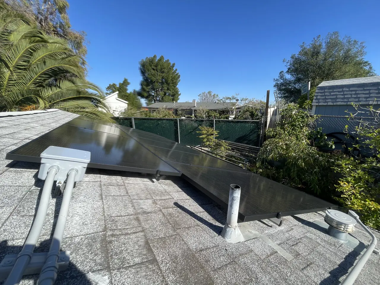 Solar array close-up in Granada Hills, CA