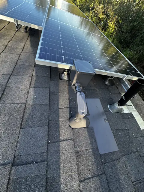 Completed residential solar project in Granada Hills, CA