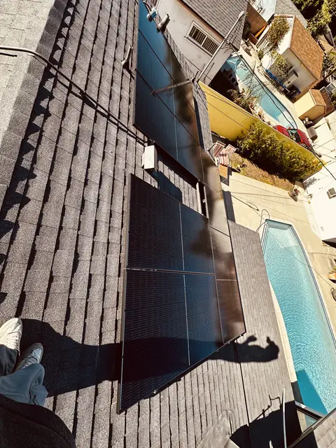Completed residential solar project in Granada Hills, CA