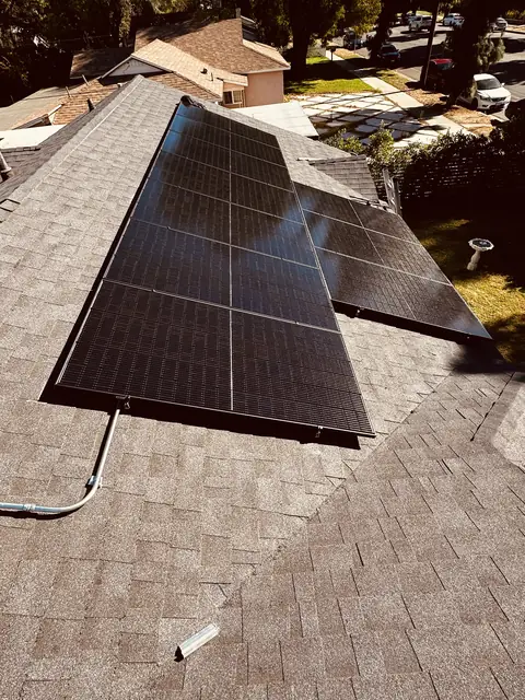 Solar array close-up in Granada Hills, CA