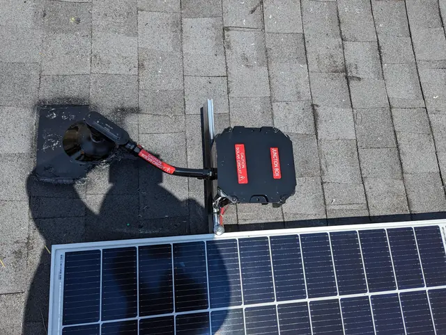 Finished rooftop solar panels on a Granada Hills home