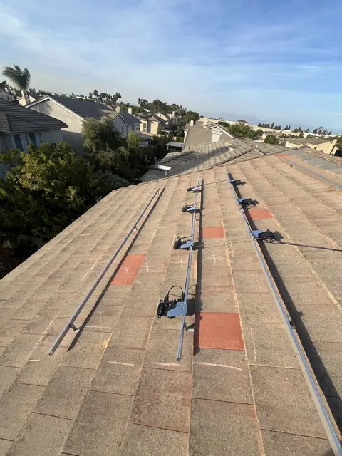 Completed residential solar project in Lakewood, CA