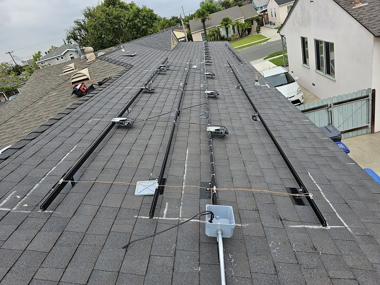 Completed residential solar project in Lakewood, CA