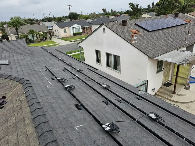 Solar array close-up in Lakewood, CA