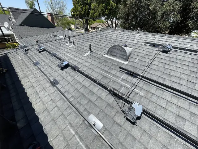 Finished rooftop solar panels on a Lakewood home