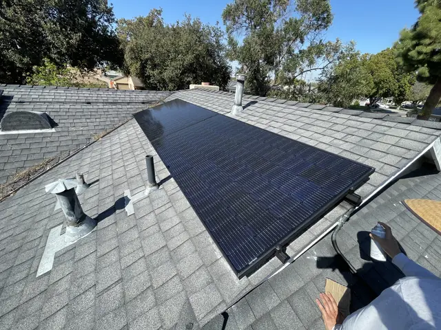 Rooftop solar installation by Cali Energy in Lakewood, CA