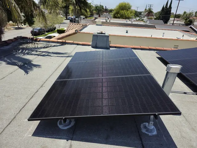 Rooftop solar installation by Cali Energy in Long Beach, CA
