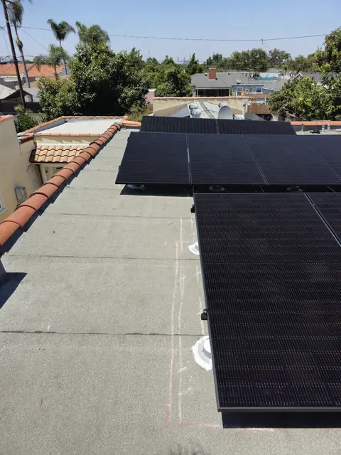 Completed residential solar project in Long Beach, CA