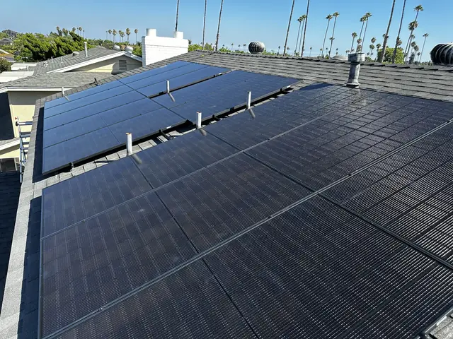 Completed residential solar project in Long Beach, CA