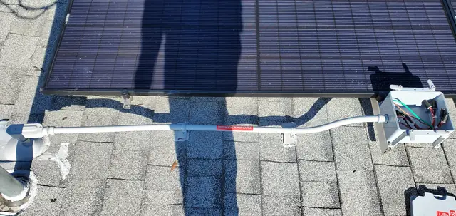Finished rooftop solar panels on a Long Beach home