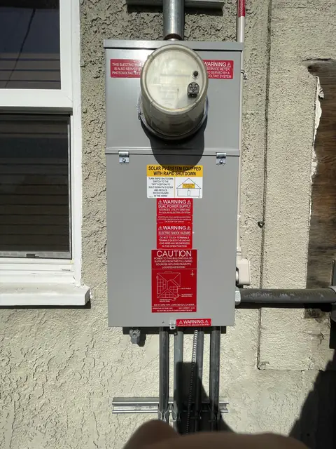 Completed residential solar project in Long Beach, CA