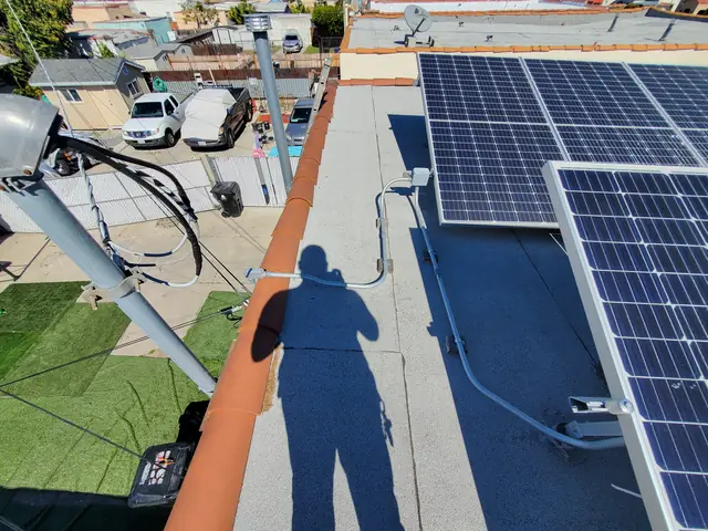 Completed residential solar project in Los Angeles, CA