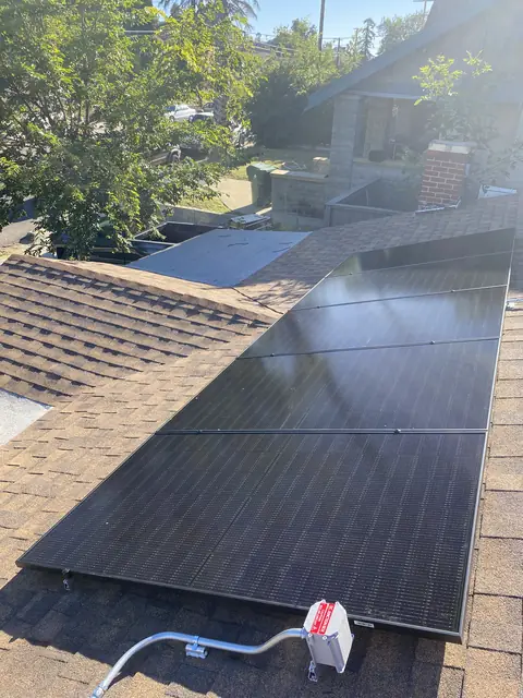 Solar array close-up in Los Angeles, CA