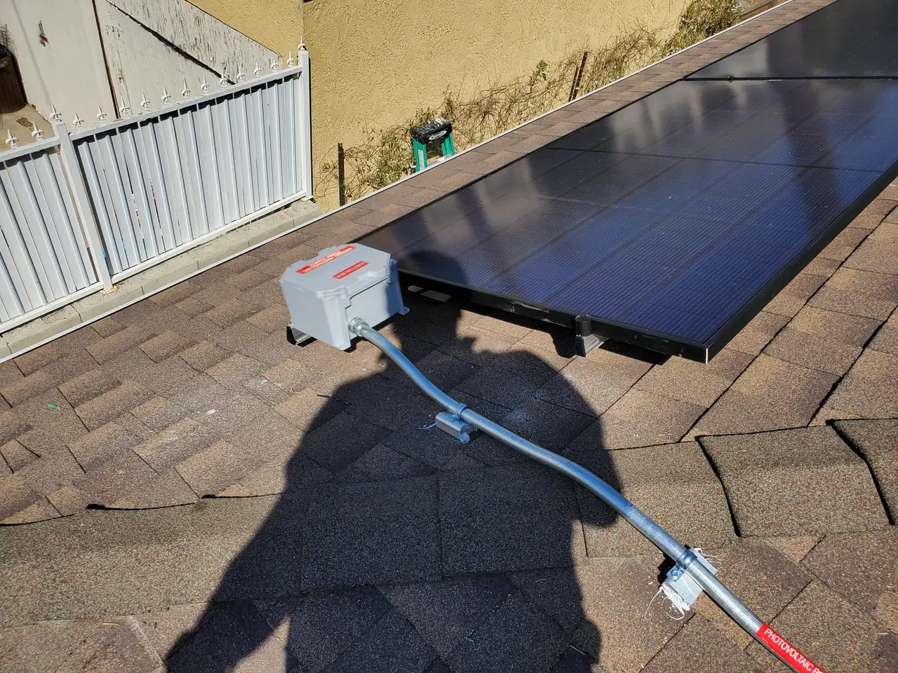 Completed residential solar project in Los Angeles, CA