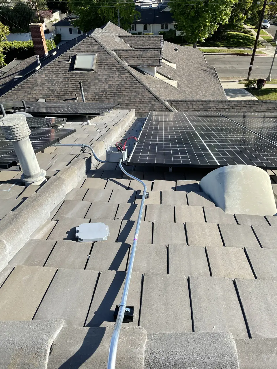 Rooftop solar installation by Cali Energy in Los Angeles, CA