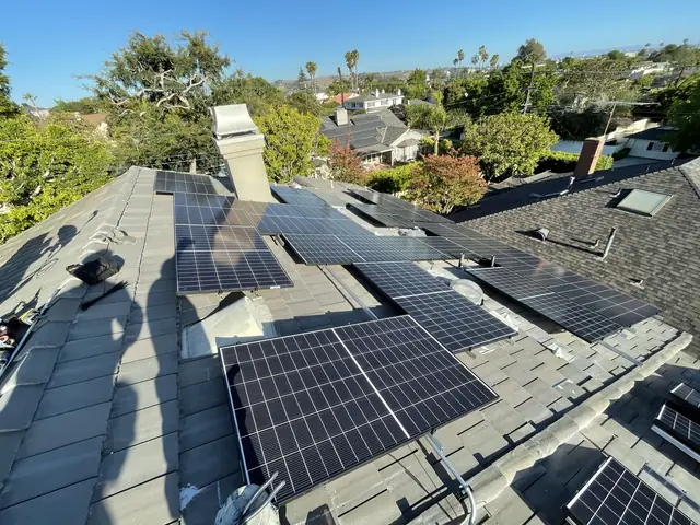 Completed residential solar project in Los Angeles, CA