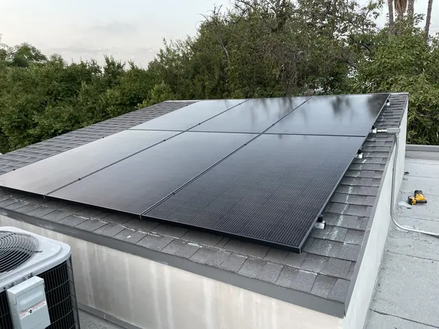 Rooftop solar installation by Cali Energy in Los Angeles, CA