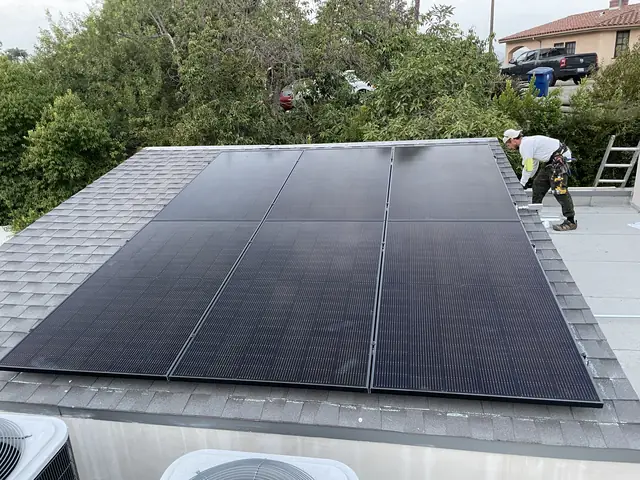 Completed residential solar project in Los Angeles, CA
