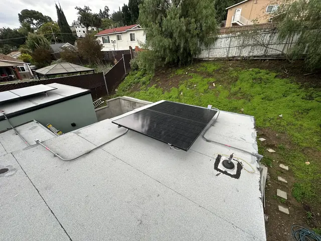 Rooftop solar installation by Cali Energy in Los Angeles, CA