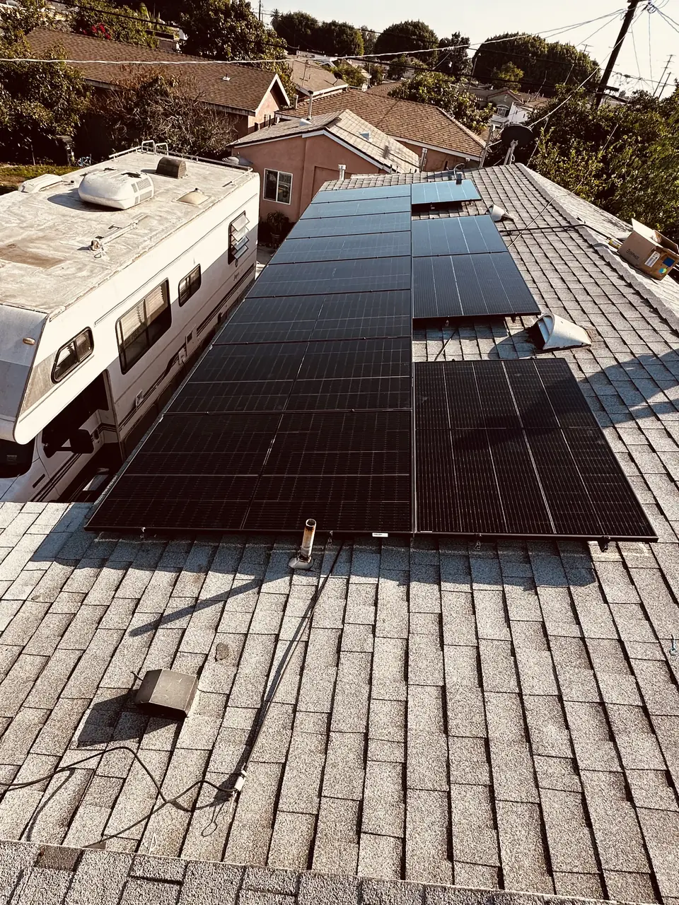 Rooftop solar installation by Cali Energy in Los Angeles, CA