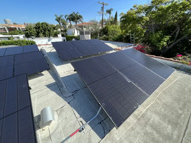 Completed residential solar project in Los Angeles, CA