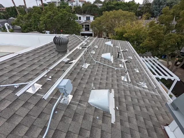 Solar array close-up in Los Angeles, CA