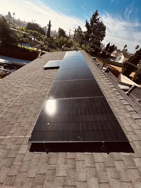 Completed residential solar project in Los Angeles, CA