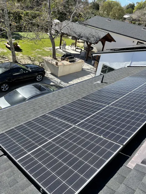 Completed residential solar project in Los Angeles, CA