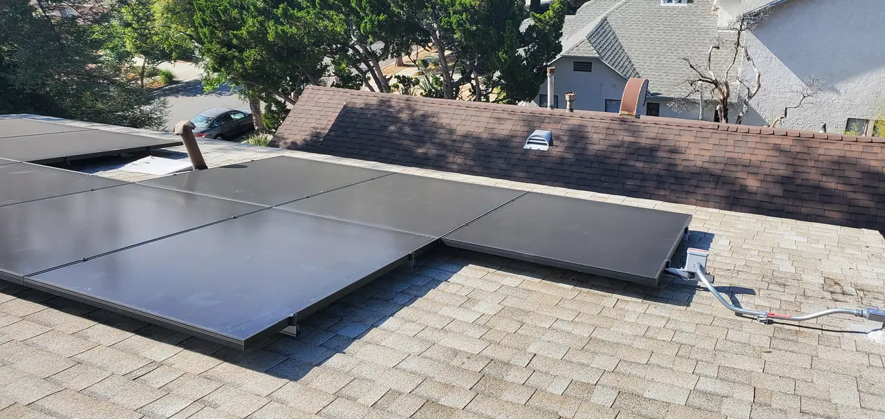 Completed residential solar project in Los Angeles, CA