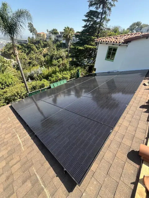 Rooftop solar installation by Cali Energy in Los Angeles, CA