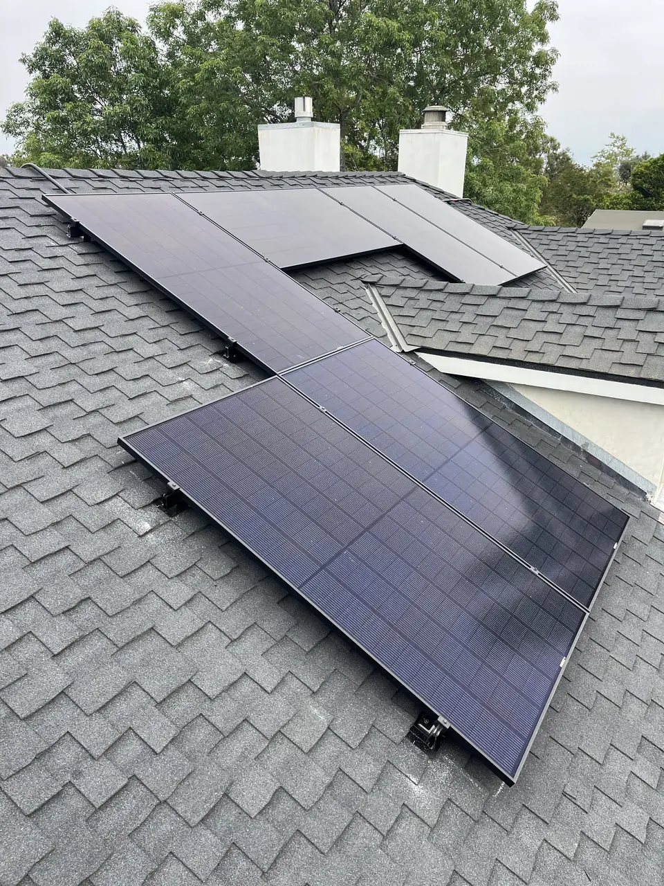 Solar array close-up in Los Angeles, CA