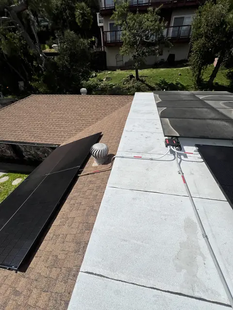 Rooftop solar installation by Cali Energy in Los Angeles, CA