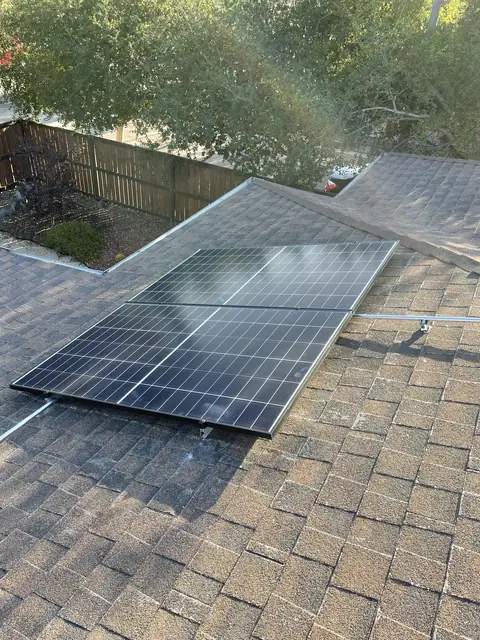 4.44 kW solar panel array on a composition shingle roof in Los Angeles, CA