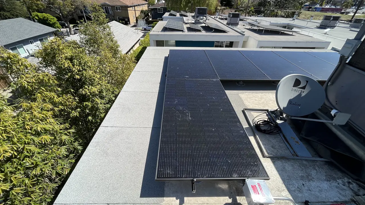 Rooftop solar installation by Cali Energy in Los Angeles, CA