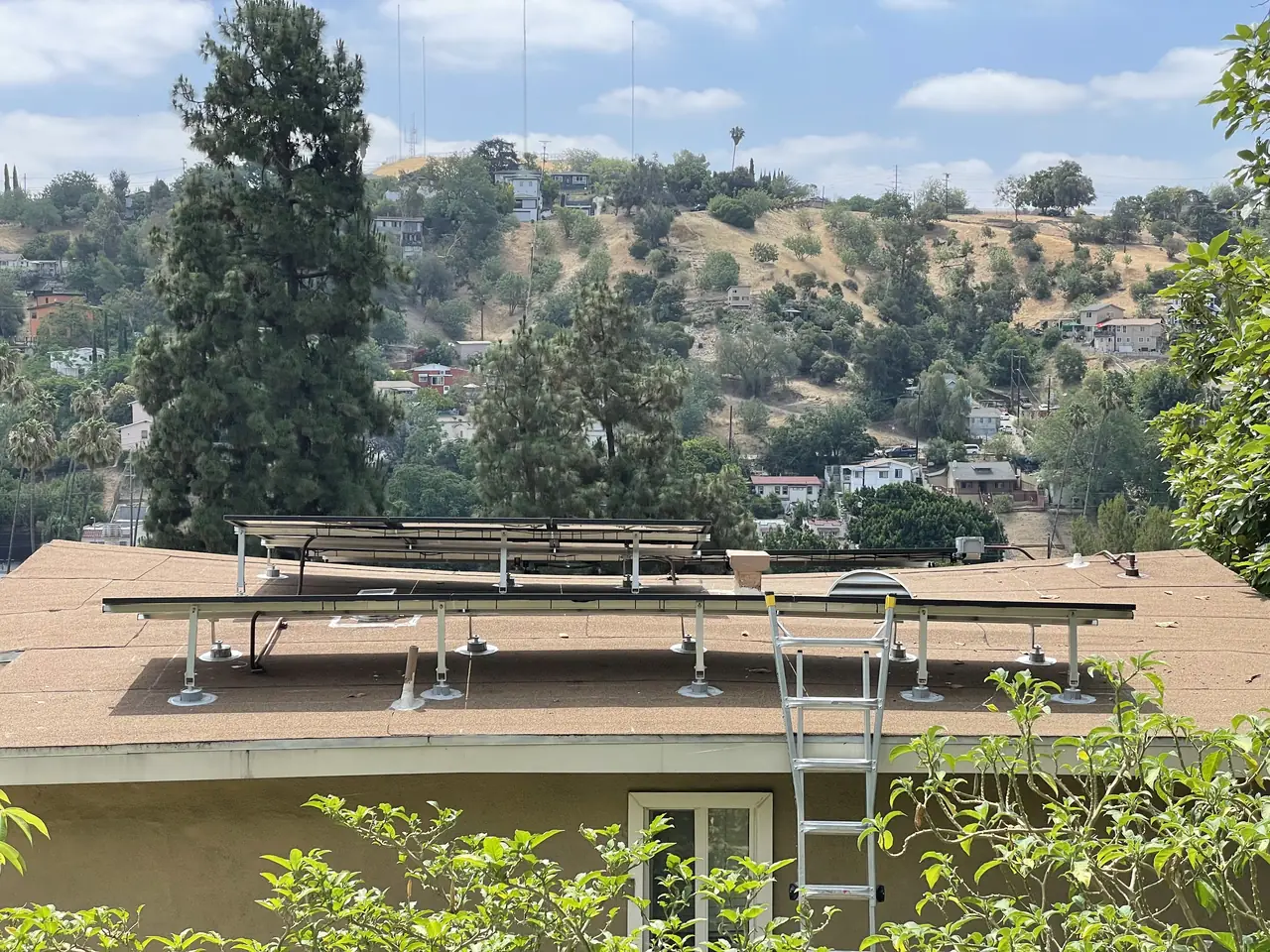 Completed residential solar project in Los Angeles, CA