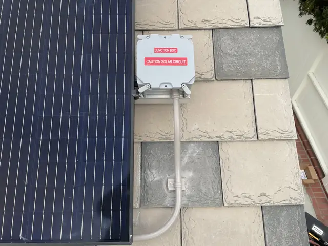 Finished rooftop solar panels on a Los Angeles home
