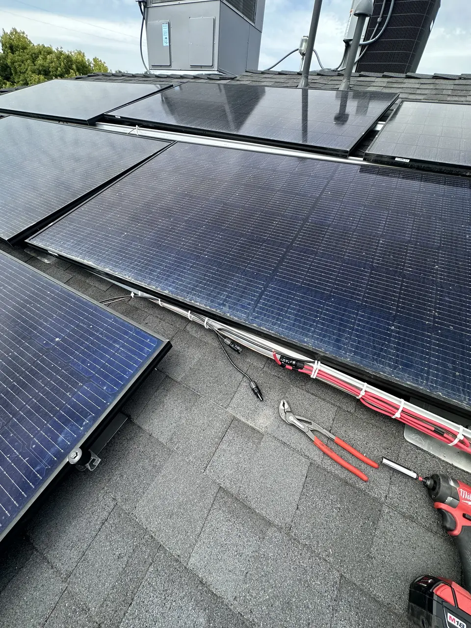 4.0 kW solar panel array on a composition shingle roof in Los Angeles, CA