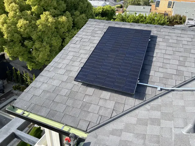Rooftop solar installation by Cali Energy in Los Angeles, CA