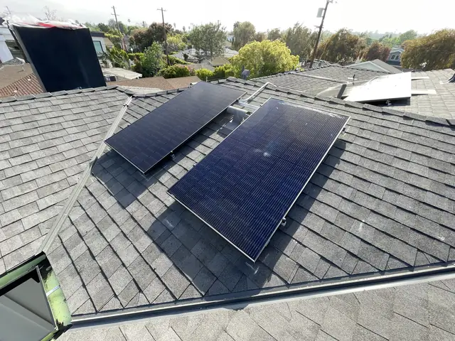 Completed residential solar project in Los Angeles, CA