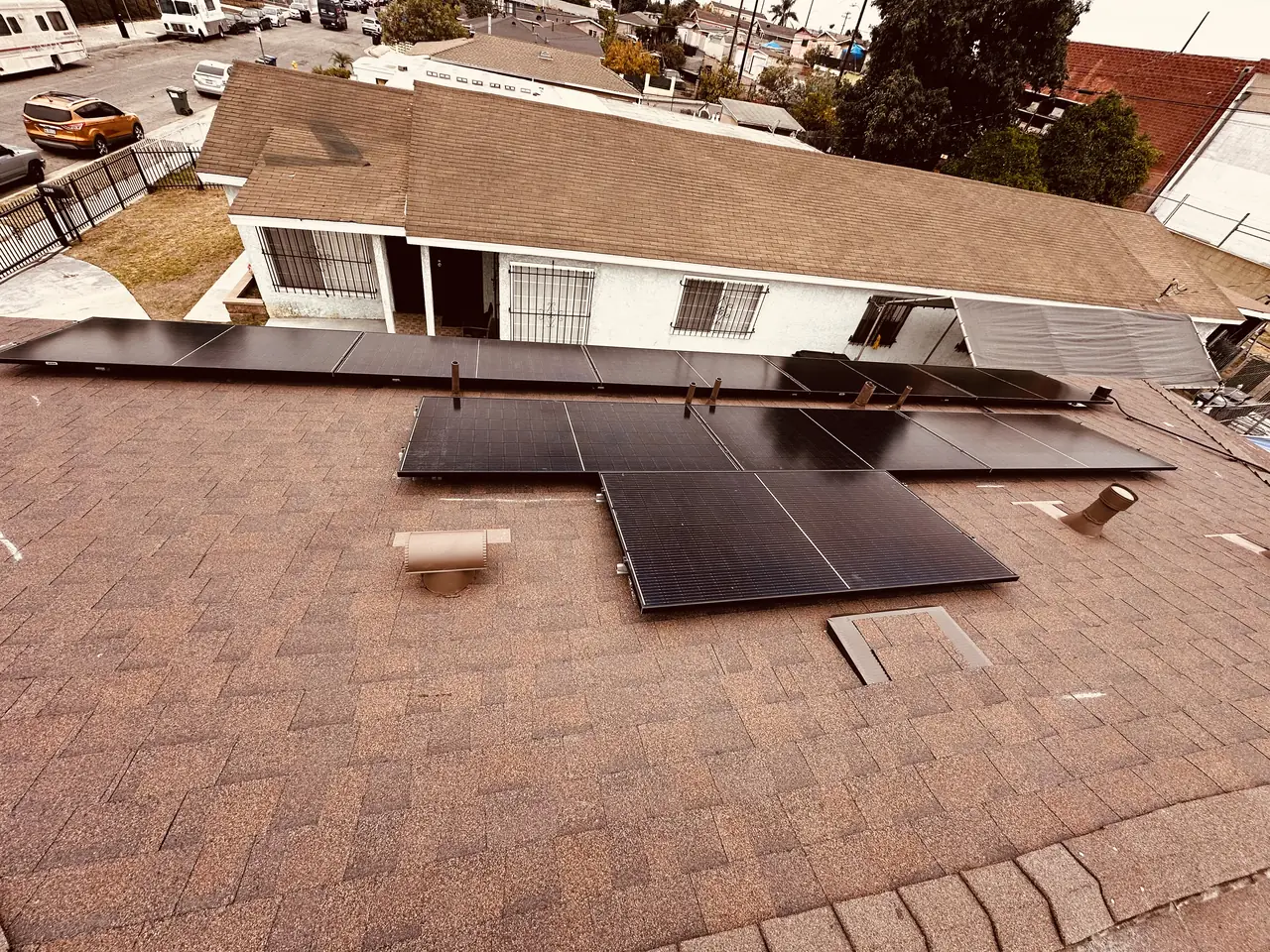 Completed residential solar project in Los Angeles, CA