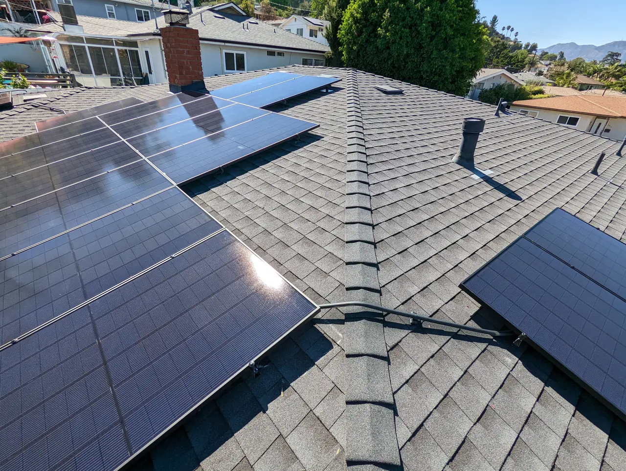 Completed residential solar project in Los Angeles, CA