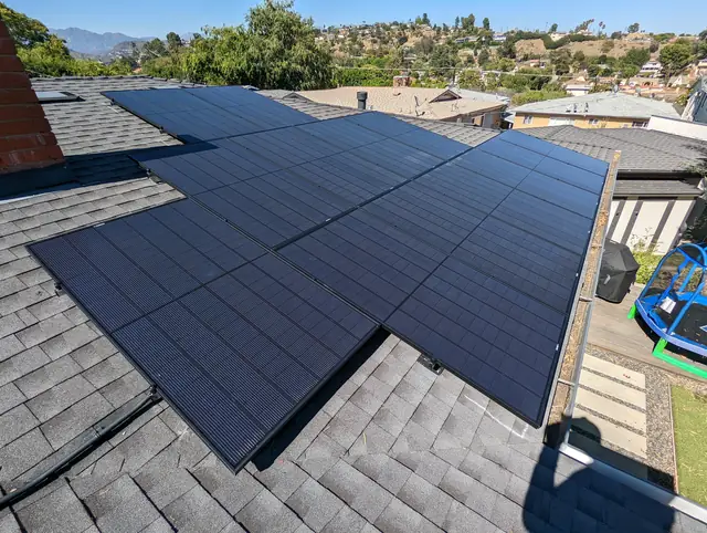 Residential PV system installed in Los Angeles, CA