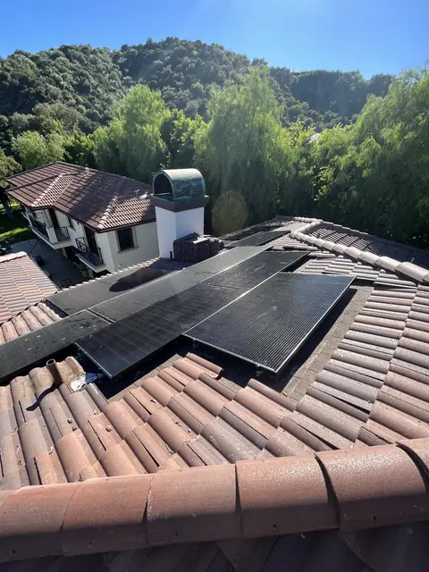 Rooftop solar installation by Cali Energy in Los Angeles, CA