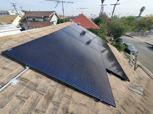 Residential PV system installed in Los Angeles, CA