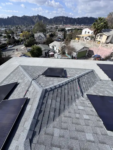 Rooftop solar installation by Cali Energy in Los Angeles, CA
