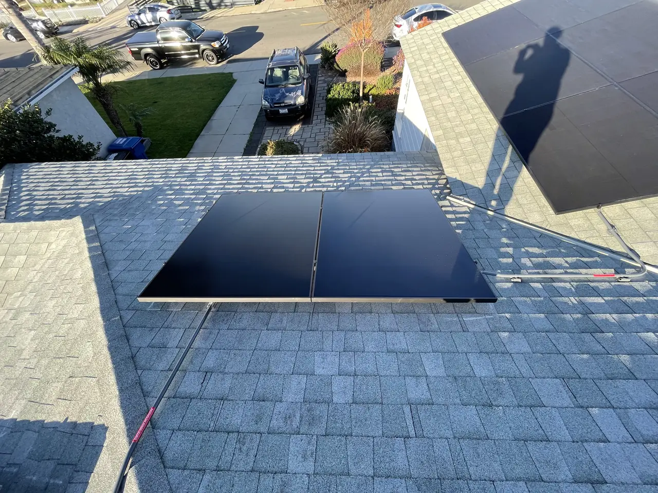 Solar array close-up in Los Angeles, CA