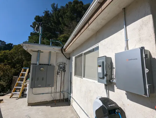Finished rooftop solar panels on a Los Angeles home