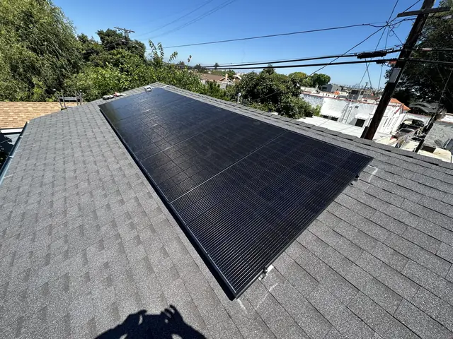 Rooftop solar installation by Cali Energy in Los Angeles, CA